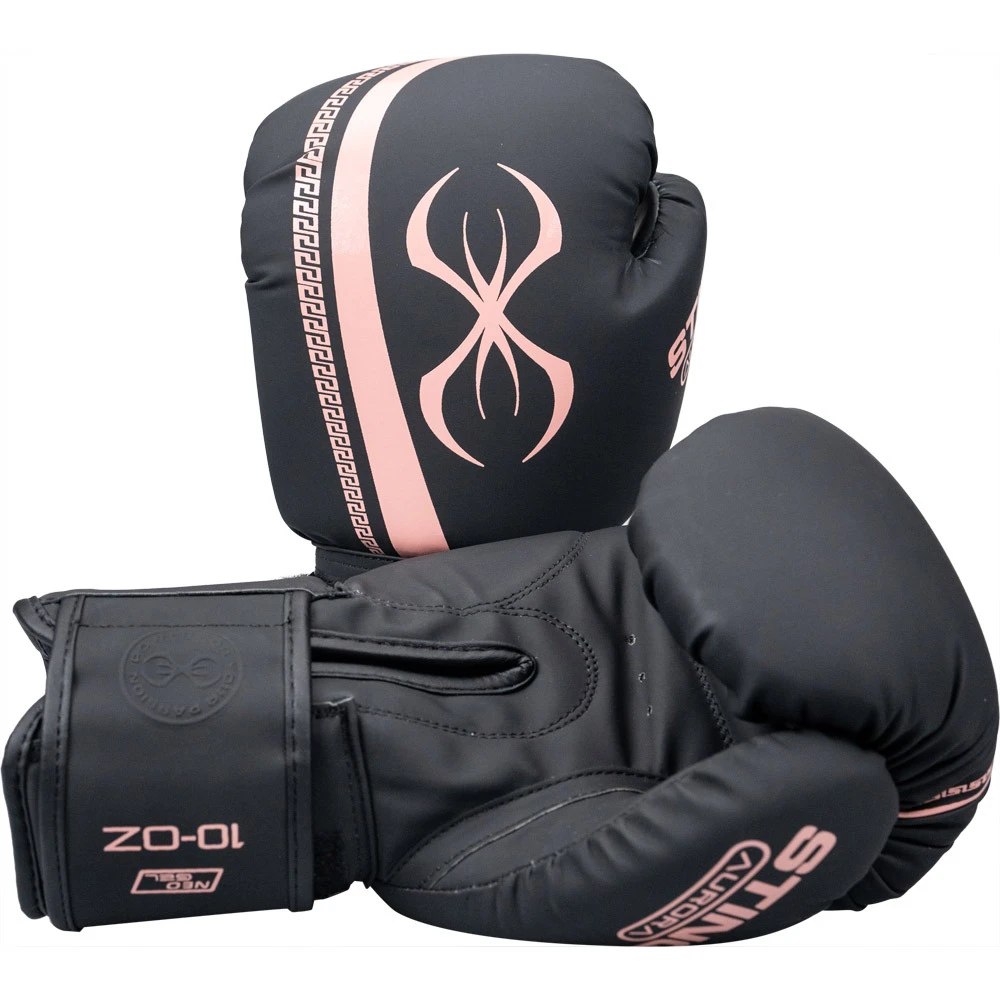 Sting Aurora Black/Peach Womens Boxing Gloves 3 Sting Aurora Black/Peach Womens Boxing Gloves - Image 3