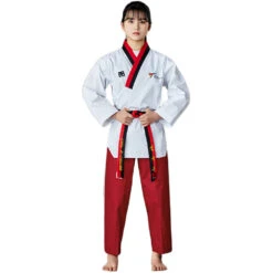 Mooto Taebek 2 Red/Black Neck Womens Uniform