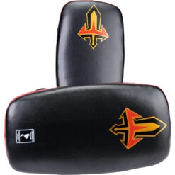 Arwut Fight Gear Protector Black/Red Thai Kick Pads -Boxing Supplies Shop 6AWKP4MCF BK RD 2