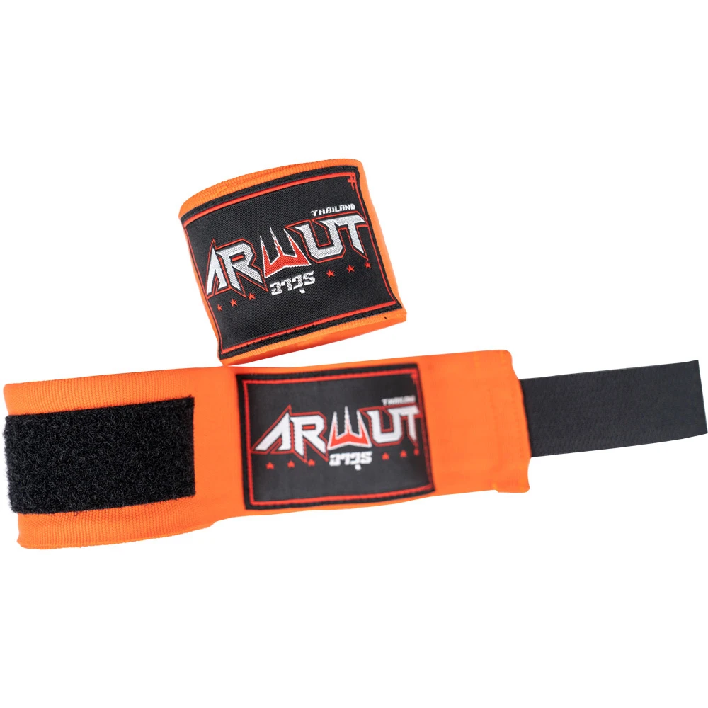 Arwut Fight Gear 4.5m Orange Handwraps 2 Arwut Fight Gear 4.5m Orange Handwraps - Image 2