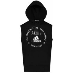 Adidas Taekwondo Black/White Sleeveless Hoodie