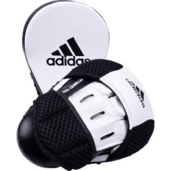 Adidas Hybrid 150 White/Black Focus Mitts -Boxing Supplies Shop ADIH150FM WB 2