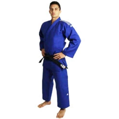Adidas Slim Fit Blue Champion II IJF Judo Uniform