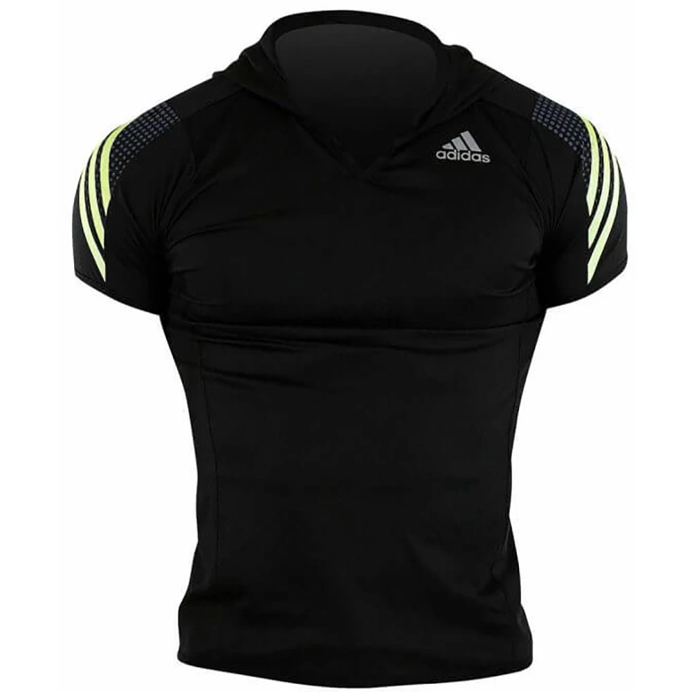 Adidas Black Signature Tee Hoodie 1 Adidas Black Signature Tee Hoodie