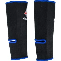 Arwut Fight Gear Black/Blue Premium Ankle Guards -Boxing Supplies Shop AG2 BLU 2