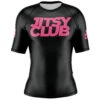 Jitsy Club Bubble Gum Short Sleeve Womens Rash Guard