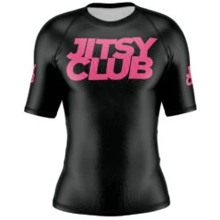 Jitsy Club Bubble Gum Short Sleeve Womens Rash Guard