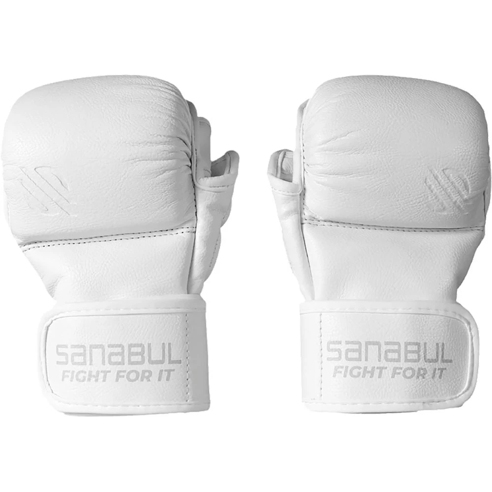 Sanabul Battle Forged 7oz Hybrid White Sparring Gloves 2 Sanabul Battle Forged 7oz Hybrid White Sparring Gloves - Image 2