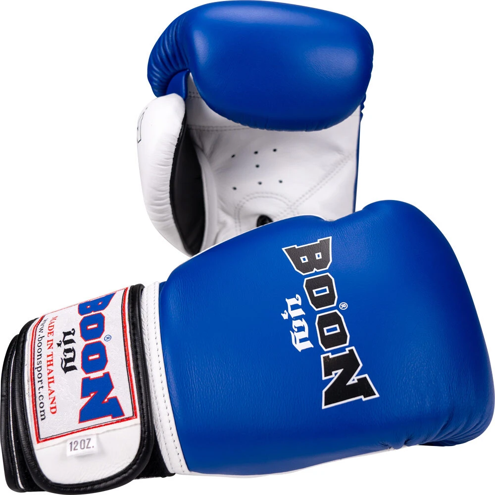 Boon Compact Blue/White Velcro Boxing Gloves 2 Boon Compact Blue/White Velcro Boxing Gloves - Image 2
