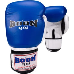 Boon Compact Blue/White Velcro Boxing Gloves
