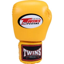 Twins Yellow Velcro Boxing Gloves -Boxing Supplies Shop BGVL3 YEL c 3