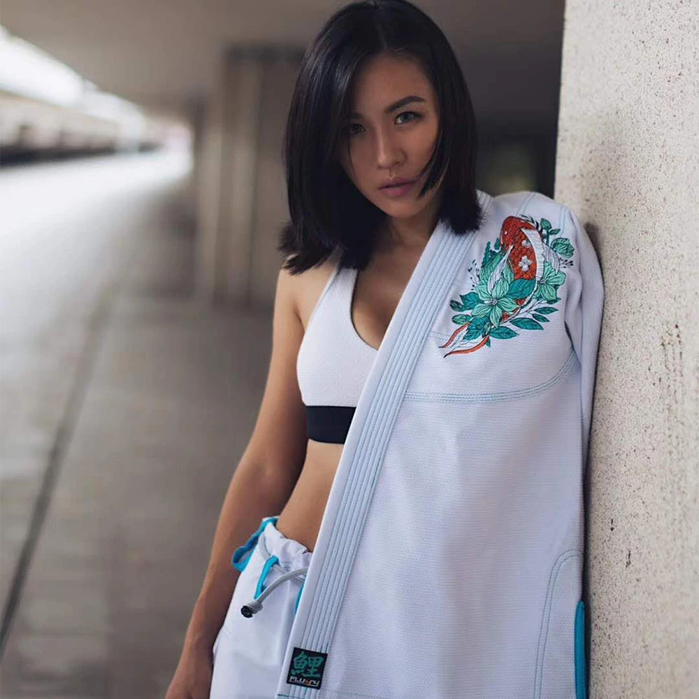 Fluory Koi Fish White Jiu Jitsu Gi 3 Fluory Koi Fish White Jiu Jitsu Gi - Image 3
