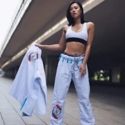 Fluory Koi Fish White Jiu Jitsu Gi 9 Fluory Koi Fish White Jiu Jitsu Gi -Boxing Supplies Shop BJJF20W c 3