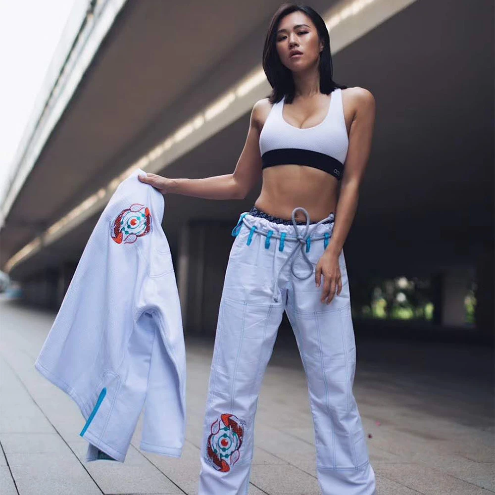 Fluory Koi Fish White Jiu Jitsu Gi 4 Fluory Koi Fish White Jiu Jitsu Gi - Image 4