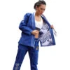 Fluory White Crane Blue Jiu Jitsu Gi