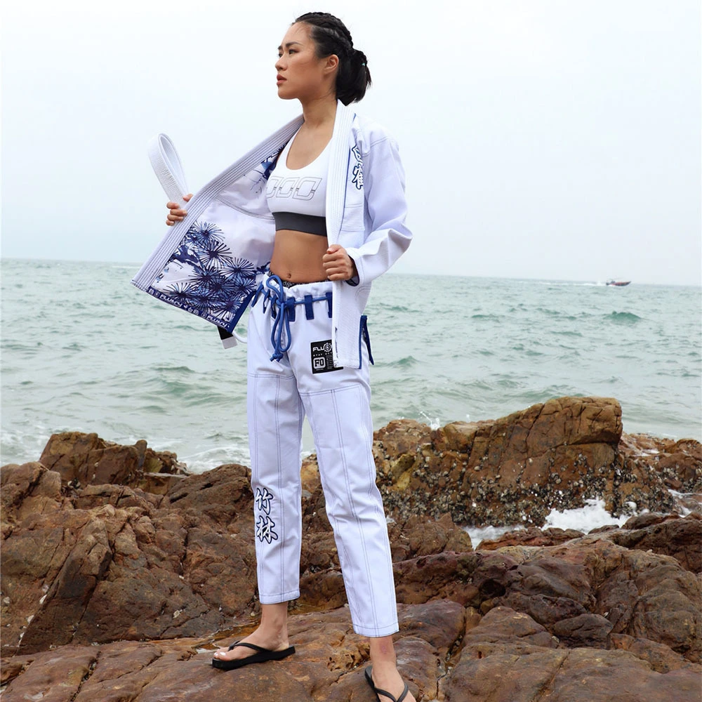 Fluory White Crane Womens Jiu Jitsu Gi 2 Fluory White Crane Womens Jiu Jitsu Gi - Image 2