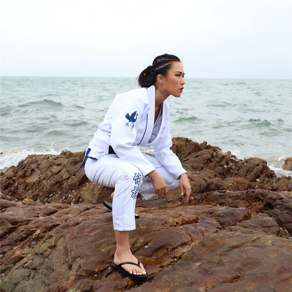 Fluory White Crane Womens Jiu Jitsu Gi 3 Fluory White Crane Womens Jiu Jitsu Gi - Image 3