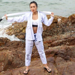 Fluory White Crane Womens Jiu Jitsu Gi 9 Fluory White Crane Womens Jiu Jitsu Gi -Boxing Supplies Shop BJJF24W c 4