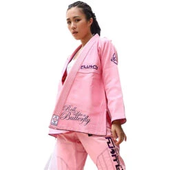 Fluory Pink Butterfly Jiu Jitsu Gi