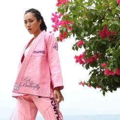 Fluory Pink Butterfly Jiu Jitsu Gi -Boxing Supplies Shop BJJF26P c 3