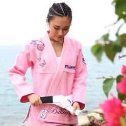Fluory Pink Butterfly Jiu Jitsu Gi -Boxing Supplies Shop BJJF26P c 4