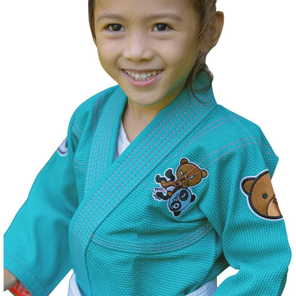 Fluory Courage Kids Green Jiu Jitsu Gi 3 Fluory Courage Kids Green Jiu Jitsu Gi - Image 3