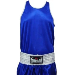 Morgan Sports Blue/White Boxing Singlet