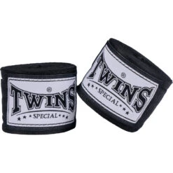 Twins 5m Black Hand Wraps -Boxing Supplies Shop CH1 BLK 2