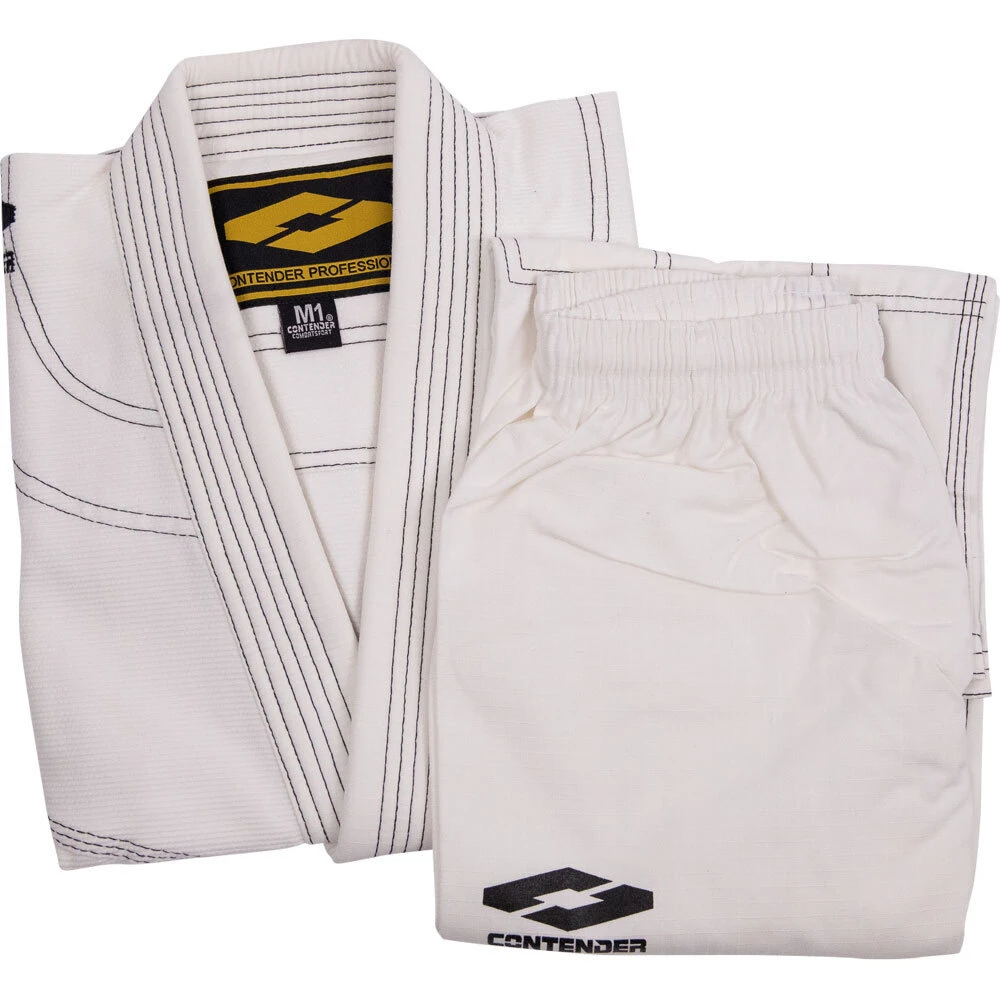 Contender White Kids Jiu Jitsu Training Gi 1 Contender White Kids Jiu Jitsu Training Gi