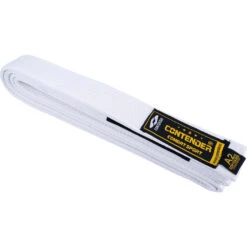 Boxing Supplies Shop 13 Contender White Jiu Jitsu Belt