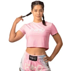 Primo Pink Womens Crop Top 6 Primo Pink Womens Crop Top -Boxing Supplies Shop CROP PNK c 2