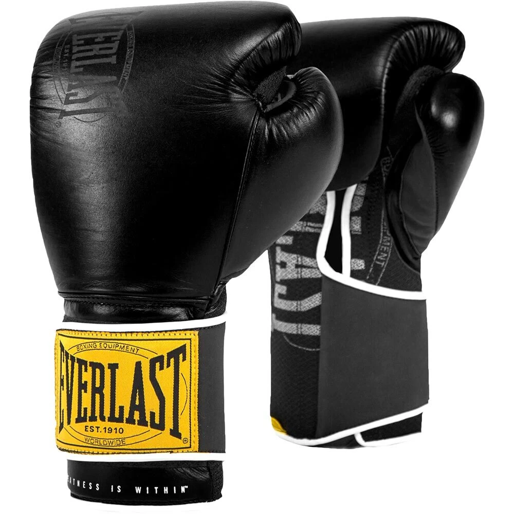 Everlast 1910 Classic Black Training Gloves 1 Everlast 1910 Classic Black Training Gloves
