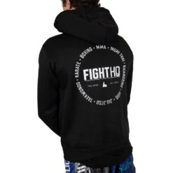FightHQ Logo Black Hoodie 7 FightHQ Logo Black Hoodie -Boxing Supplies Shop FHQ BLK HDY c 2