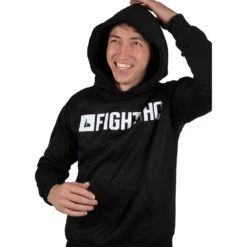 FightHQ Logo Black Hoodie 9 FightHQ Logo Black Hoodie -Boxing Supplies Shop FHQ BLK HDY c 4