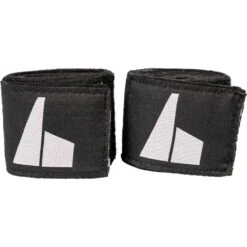 FightHQ Logo Black Hand Wraps 7 FightHQ Logo Black Hand Wraps -Boxing Supplies Shop FHQ BLK HW 2