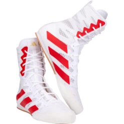 Adidas Box Hog 4 White/Red Boxing Shoes -Boxing Supplies Shop HP9613 WHT c 2
