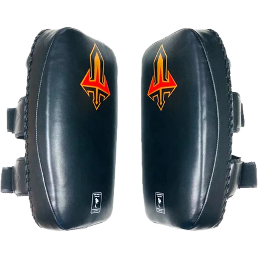 Arwut Fight Gear Black/Black Protector Double Thai Kick Pads 2 Arwut Fight Gear Black/Black Protector Double Thai Kick Pads - Image 2