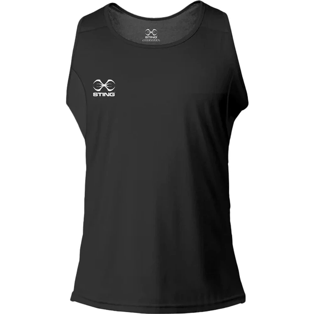 Sting Mens Mettle Black Boxing Singlet 1 Sting Mens Mettle Black Boxing Singlet