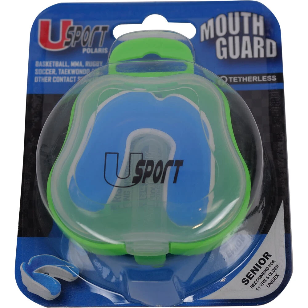 Morgan Sports White/Blue Gel Fit - A+ Protection Mouth Guard 1 Morgan Sports White/Blue Gel Fit - A+ Protection Mouth Guard