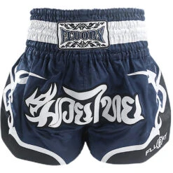 Fluory Dark Blue Muay Thai Shorts