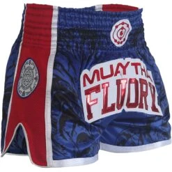 Fluory Eternity Blue/Red Muay Thai Shorts