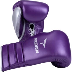 Phenom Boxing SG-202 Metalic Purple/Silver Lace Sparring Gloves -Boxing Supplies Shop PBGL SG202 16 MPR S c 8