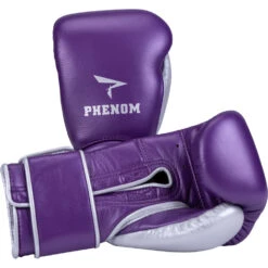 Phenom Boxing SG-202S Metalic Purple/Silver Velcro Sparring Gloves -Boxing Supplies Shop PBGL SG202S 16 MPR S c 5