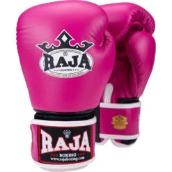 Raja Boxing Standard Pink Velcro Boxing Gloves -Boxing Supplies Shop RBGV 1 PNK c 2