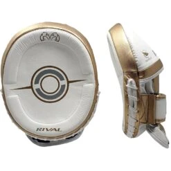 Rival RPM100 Professional White/Gold Punch Mitts 5 Rival RPM100 Professional White/Gold Punch Mitts -Boxing Supplies Shop RPM100 White Gold 2