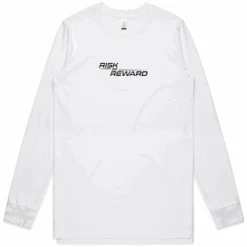 Risk Equals Reward White Longsleeve Tee