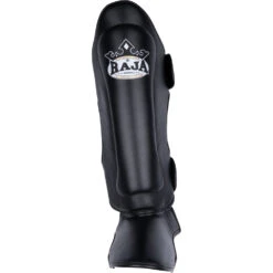 Raja Boxing Black Extra Padding Leather Shin Guards -Boxing Supplies Shop RSP ET BLK c 2