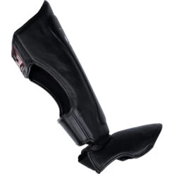 Raja Boxing Black Extra Padding Leather Shin Guards -Boxing Supplies Shop RSP ET BLK c 3