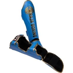 Raja Boxing Sky Blue Light Weight Slim Shin Guards -Boxing Supplies Shop RSP LS SBL c 4