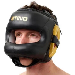 Sting Evolution Black/Gold Full Face Head Gear